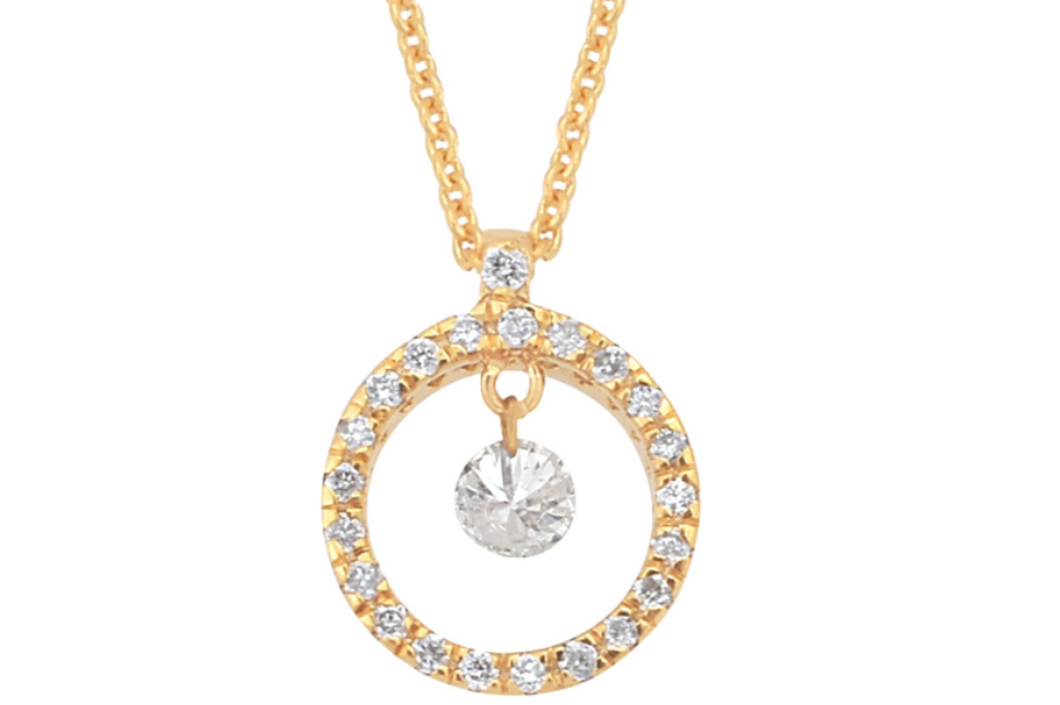 Dancing Diamond & Fine Gold Necklace | Diamond Jewellery