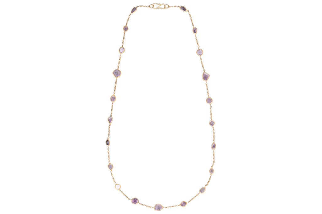Delhi Diamond Slice & Chain Necklace