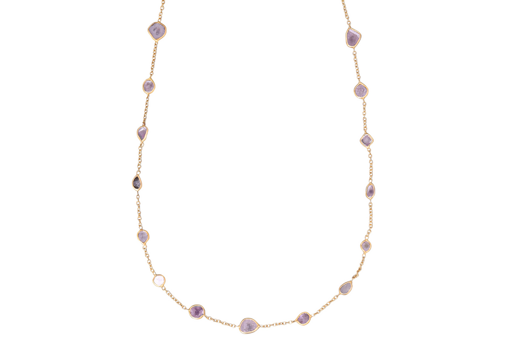 Delhi Diamond Slice & Chain Necklace