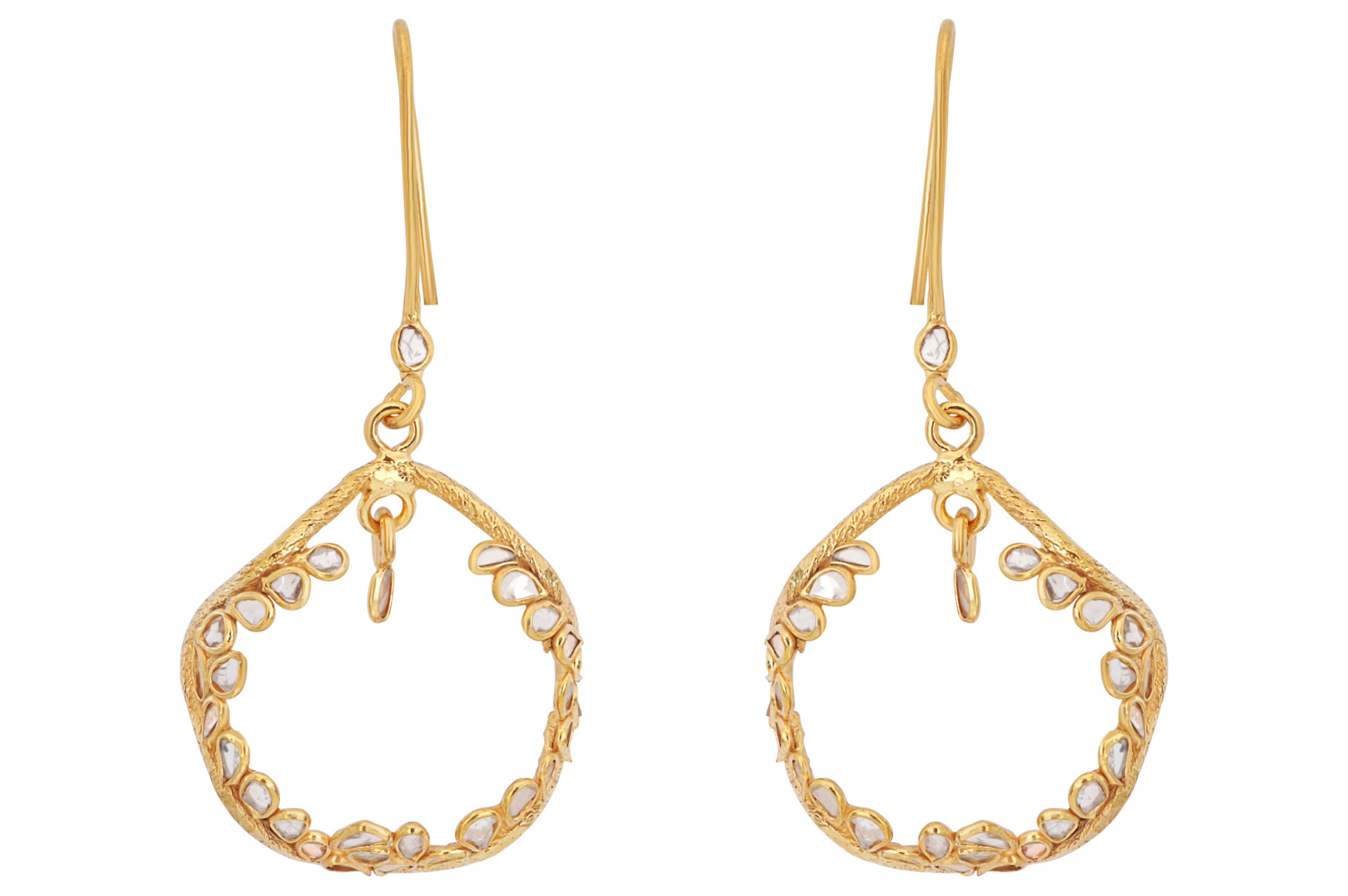 Delhi Diamond Chakra Drop Earrings