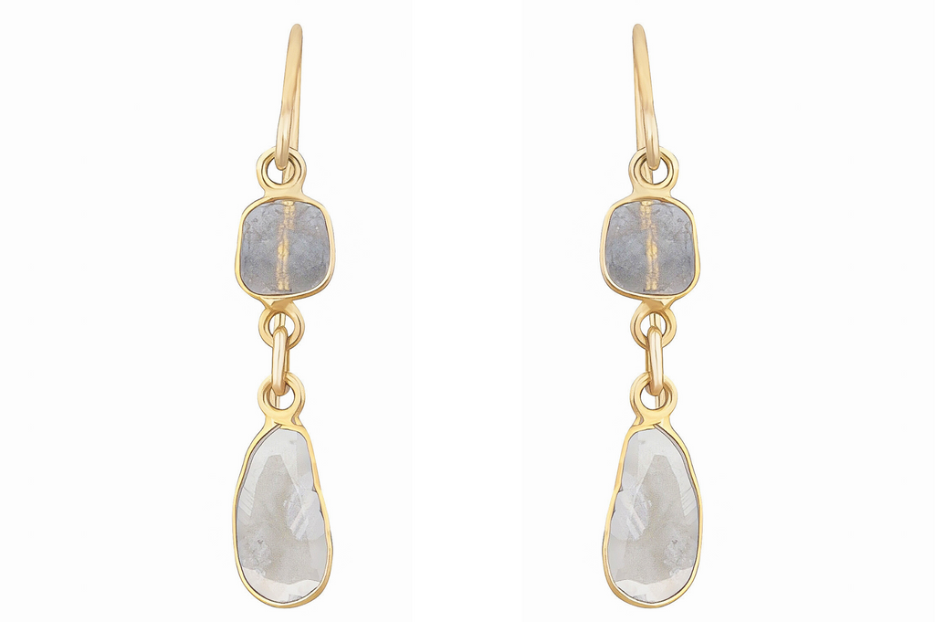 Delhi Diamond Double Drop Earrings