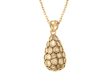 Delhi Diamond Pear-Drop Pendant Necklace