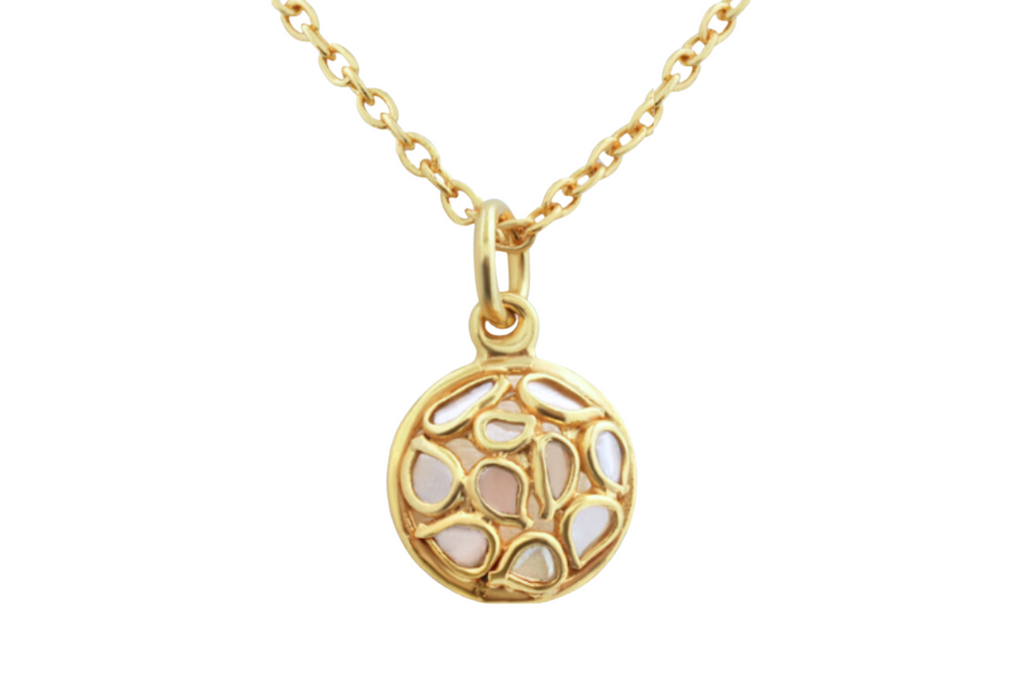 Delhi Diamond Disc Pendant Necklace
