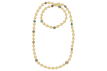 Dholki & Jadau Bead Knotted Long Necklace