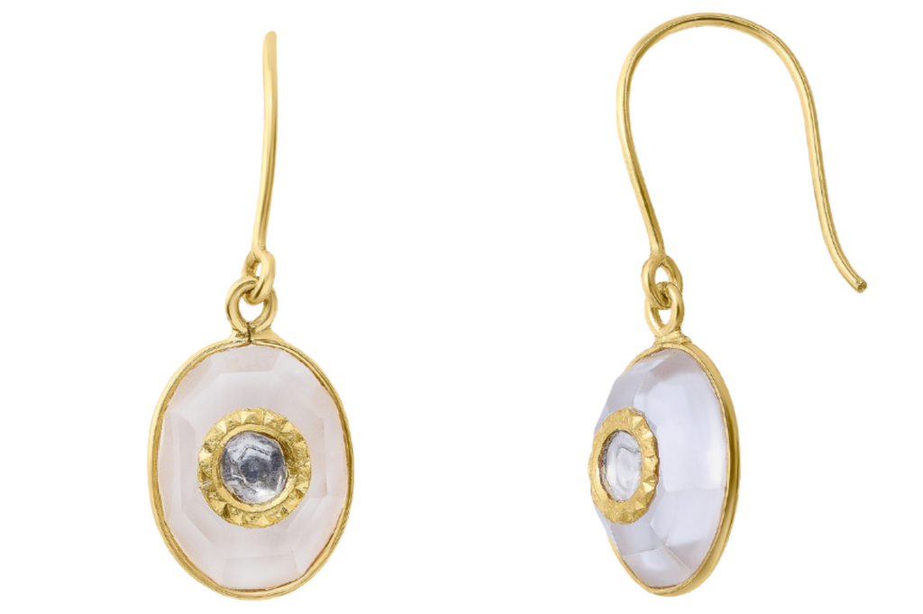 Jadau Crystal  & Diamond Earrings