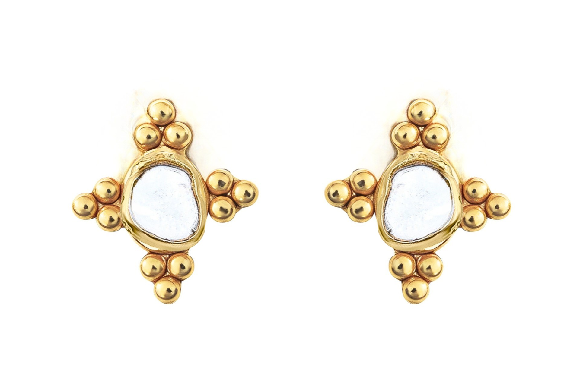Delhi Diamond Sunburst Stud Earrings