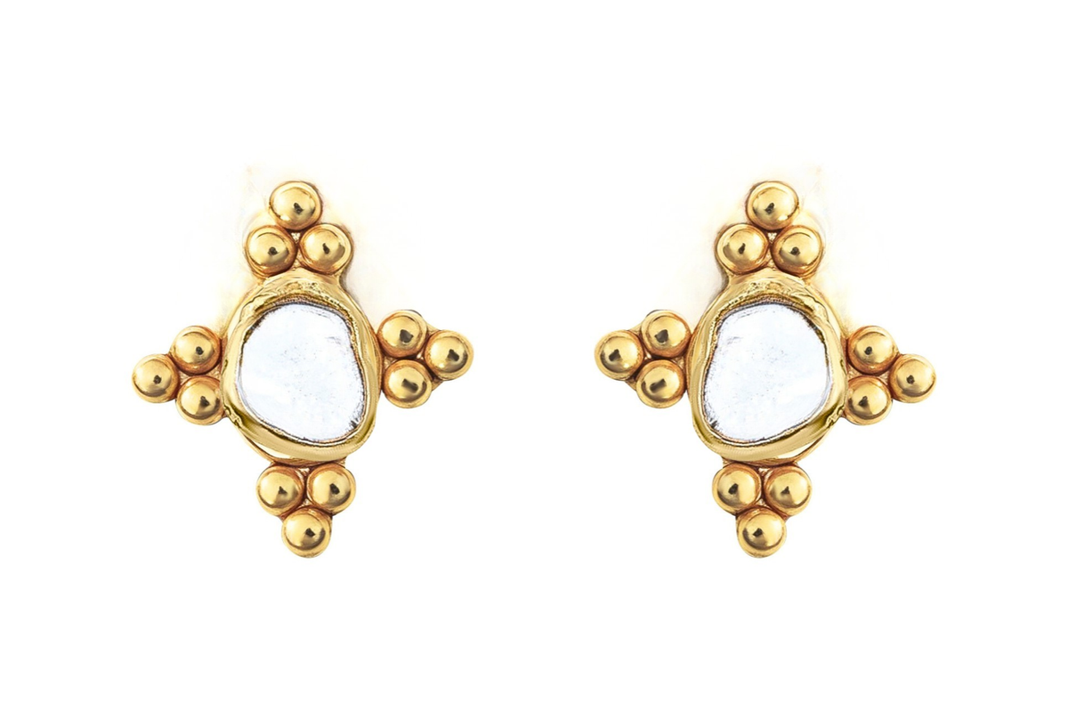 Delhi Diamond Sunburst Stud Earrings