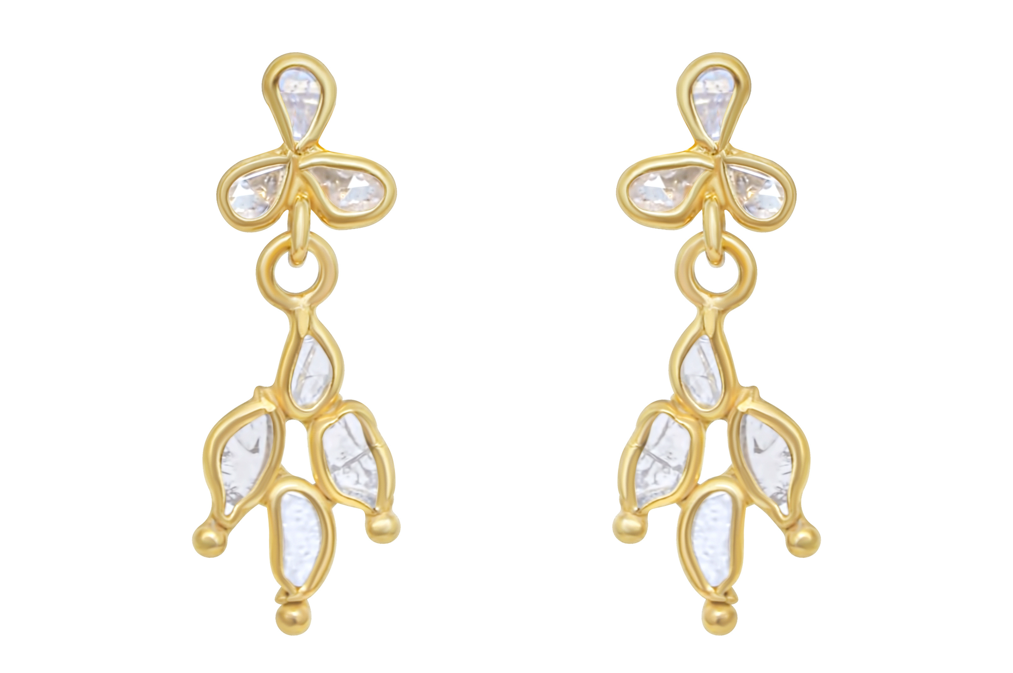 Delhi Diamond Double Drop Earrings