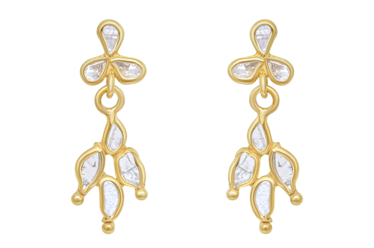 Delhi Diamond Double Drop Earrings