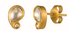 Fine Gold Paisley Polki Diamond Stud Earrings