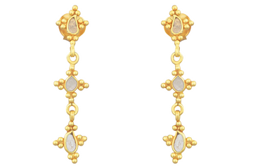 Delhi Diamond Starburst Line Earrings