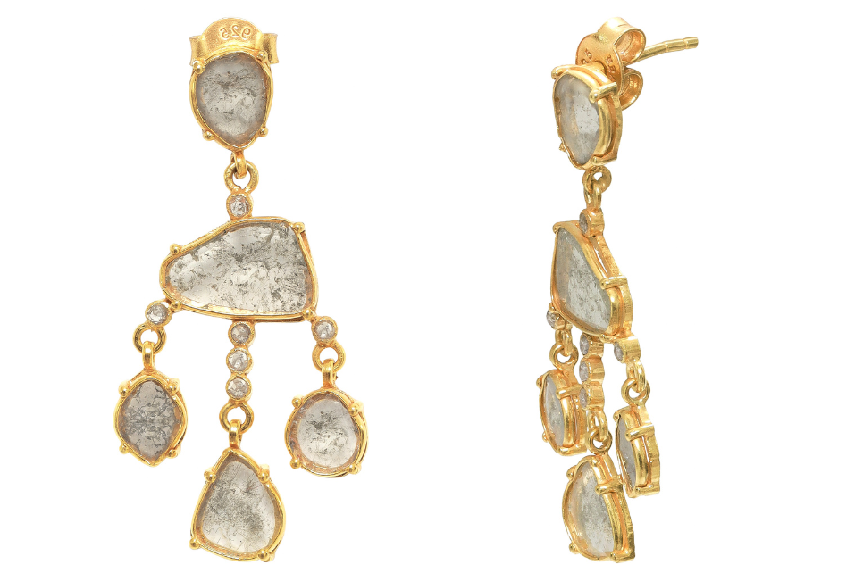 Mughal Diamond Slice Earrings