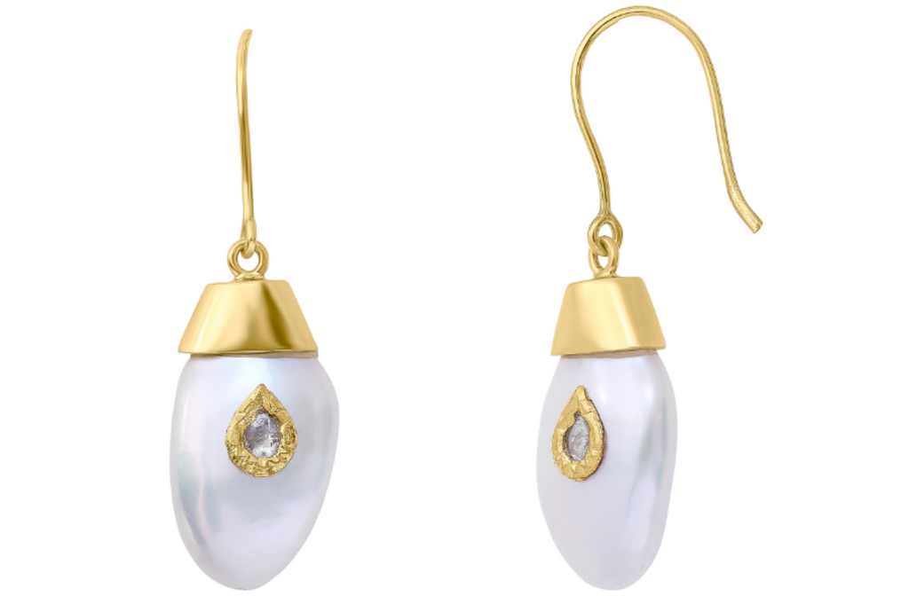 Jadau Pearl & Diamond Earrings