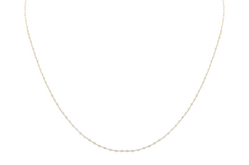 Fine Gold & Grey Diamond Rosary Necklace