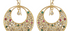 Dehli Diamond, Ruby & Emerald Half Moon Earrings