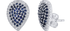 Sterling Silver & Sapphire Paisley Stud Earrings