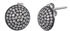 Oxidised Sterling Silver & Diamond Round Stud Earrings