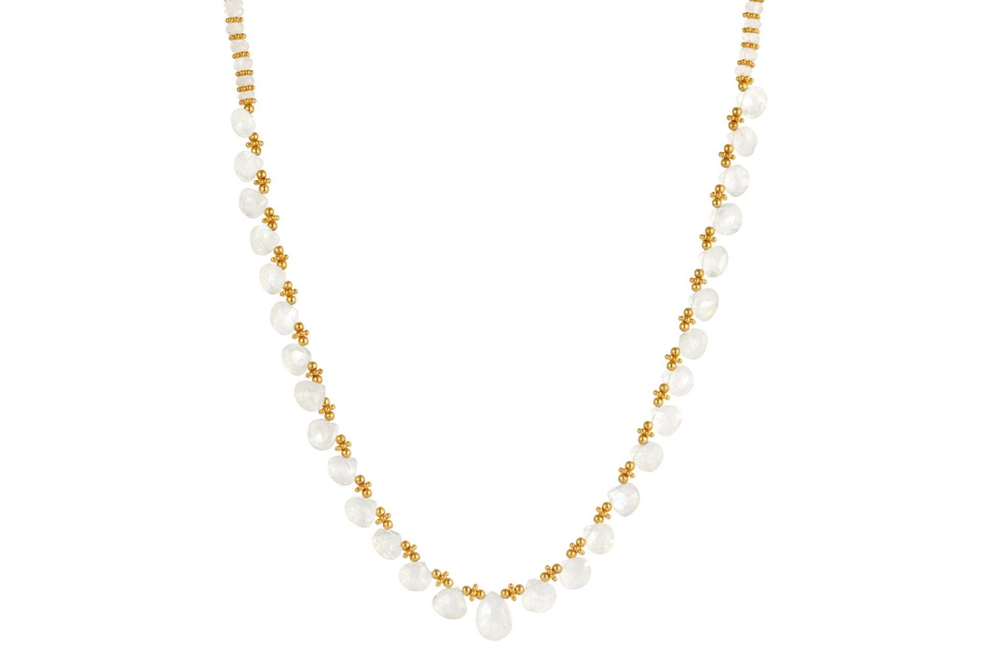Diva Single Line Moonstone Necklace