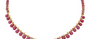 Diva Ruby Single Line Bead Necklace
