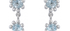 Cosmic Blue Topaz Silver Drop Earrings
