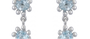 Cosmic Blue Topaz Silver Drop Earrings