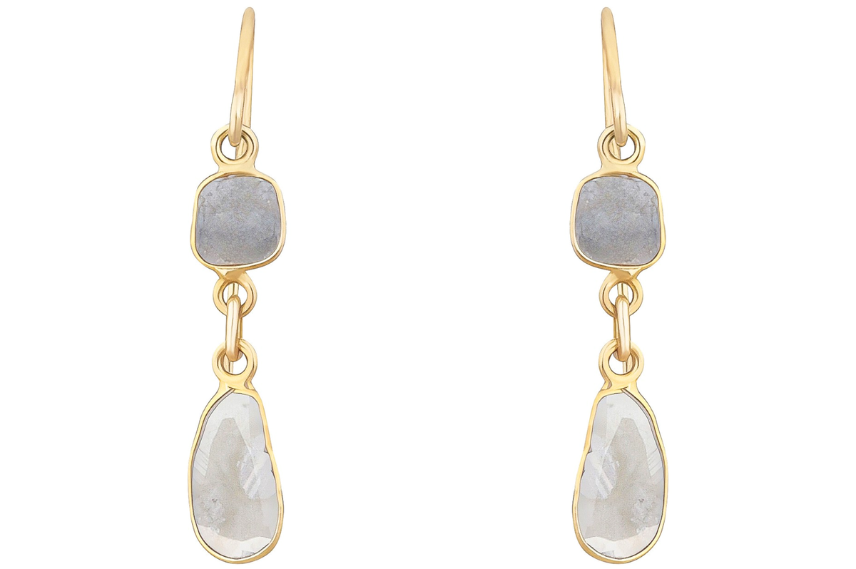 Delhi Diamond Double Drop Earrings