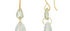 Carved Aquamarine & Pale Green Beryl Earrings