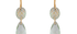 Green Amethyst Drilled Double Drop Earrings