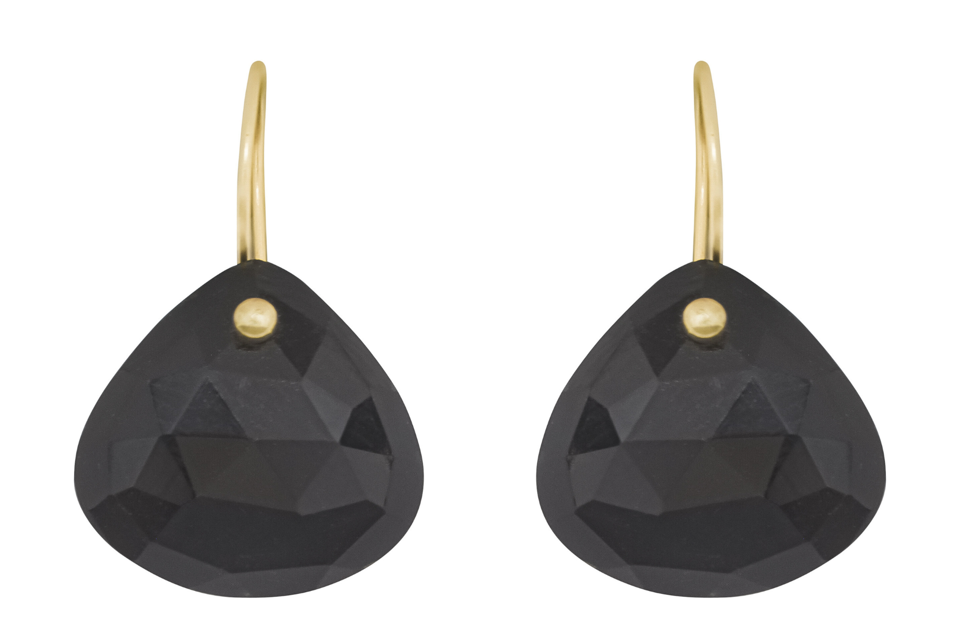 Elisa Black Onyx Pear Shape Earrings