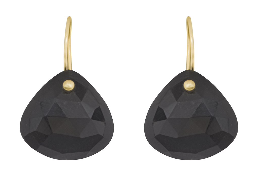 Elisa Black Onyx Pear Shape Earrings