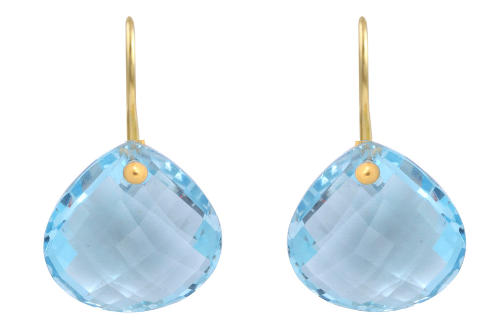 Elisa Blue Topaz Pear Shape Earrings