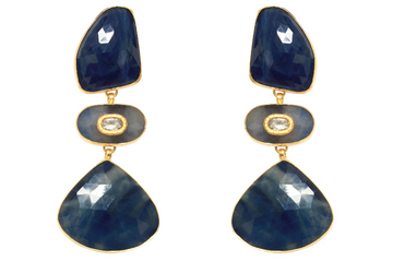 Ellie Labradorite, Sapphire & Diamond Jadau Earrings