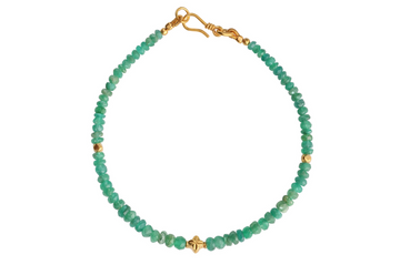 Fine Gold & Emerald Bead Bracelet