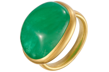 Cabochon Emerald & Fine Gold Ring
