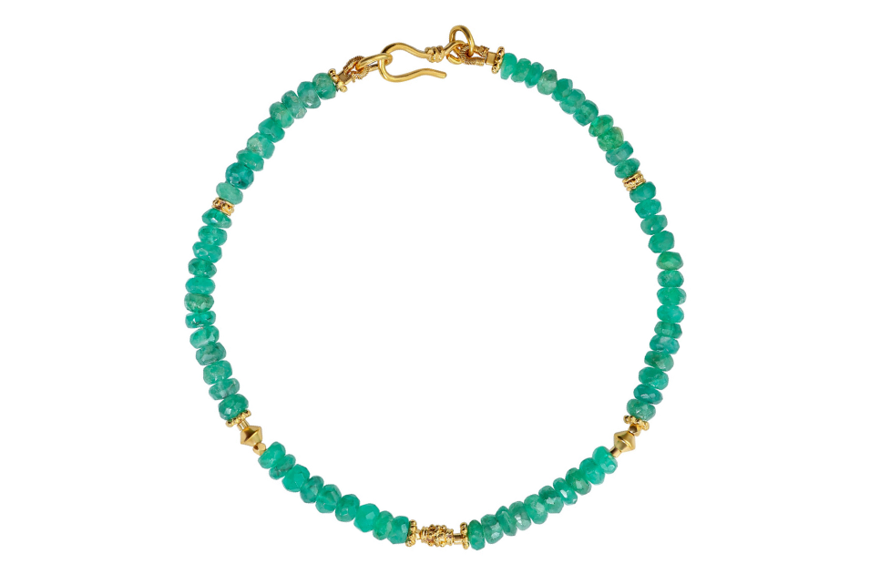 Fine Gold & Emerald Bead Bracelet