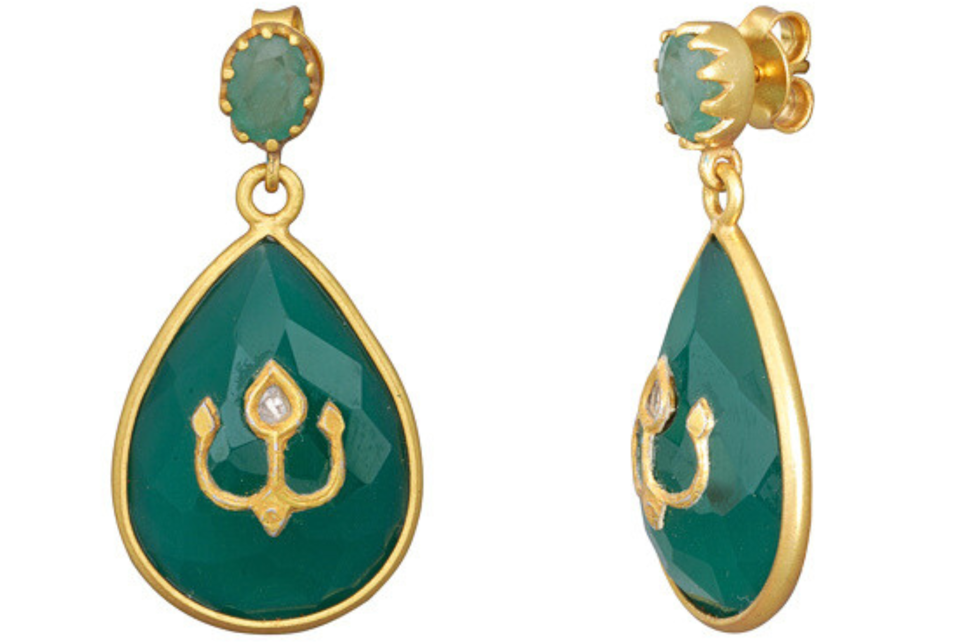 Phoebe Emerald & Diamond Jadau Earring