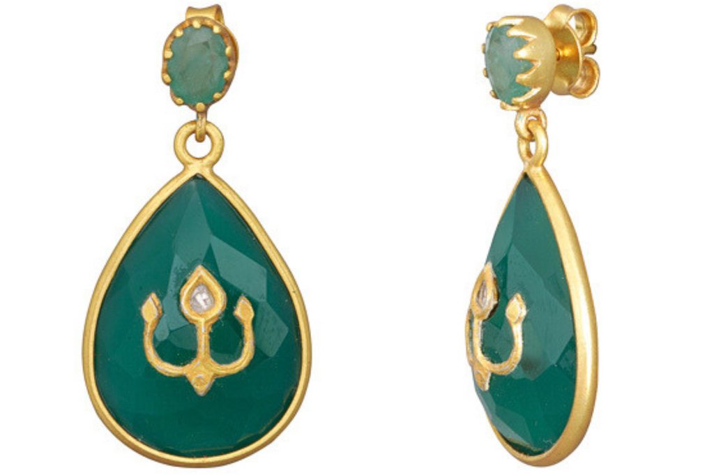 Phoebe Emerald & Diamond Jadau Earring