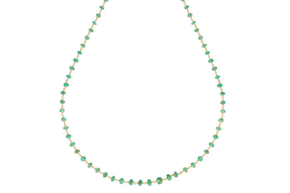 Fine Gold & Emerald Rosary Necklace