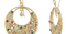 Dehli Diamond, Ruby & Emerald Half Moon Earrings