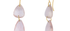 Drilled Rose Quartz Double Drop Earrings