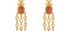 Fine Gold Tourmaline, Diamond & White Enamel Earrings