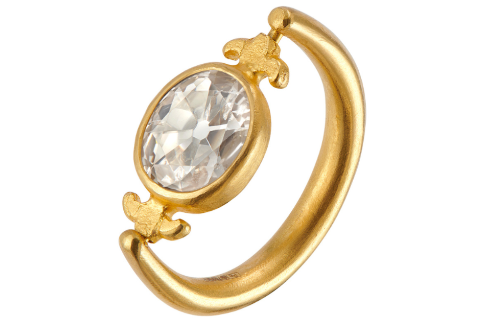 Fine Gold Diamond Swivel Ring