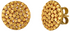 Fine Gold Dotted Round Stud Earrings