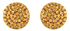 Fine Gold Dotted Round Stud Earrings