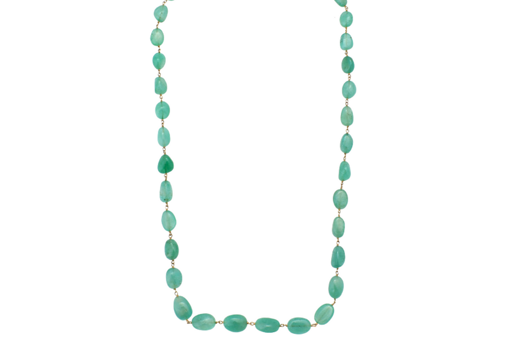 Fine Gold Emerald Necklace