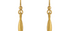 Fine Gold Flower Pod Drop Earrings