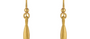 Fine Gold Flower Pod Drop Earrings