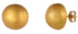 Fine Gold Half Round Stud Earrings