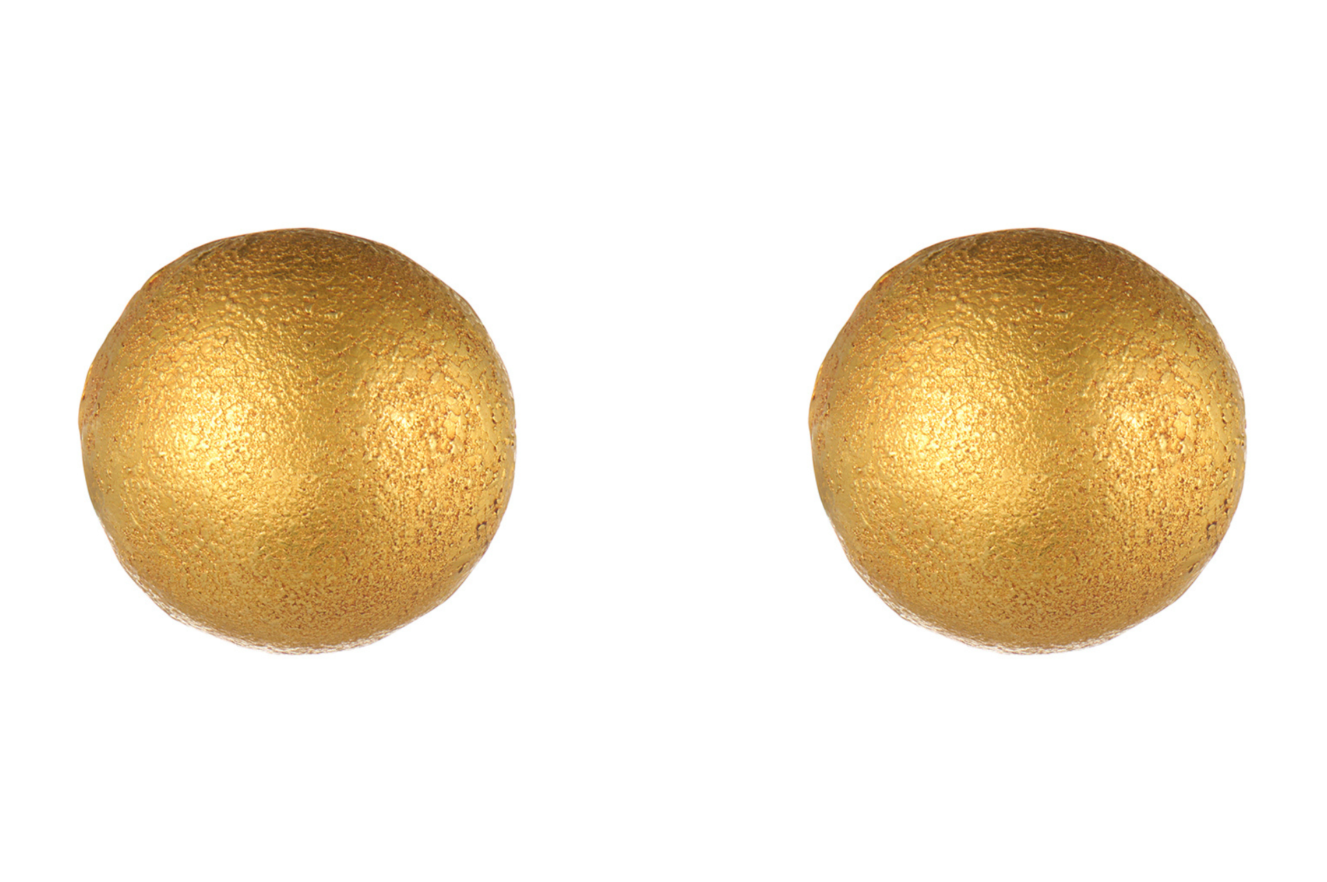 Fine Gold Half Round Stud Earrings