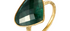 Pear Shaped Green Tourmaline Fine Gold Ring